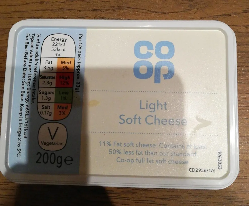 Light soft cheese