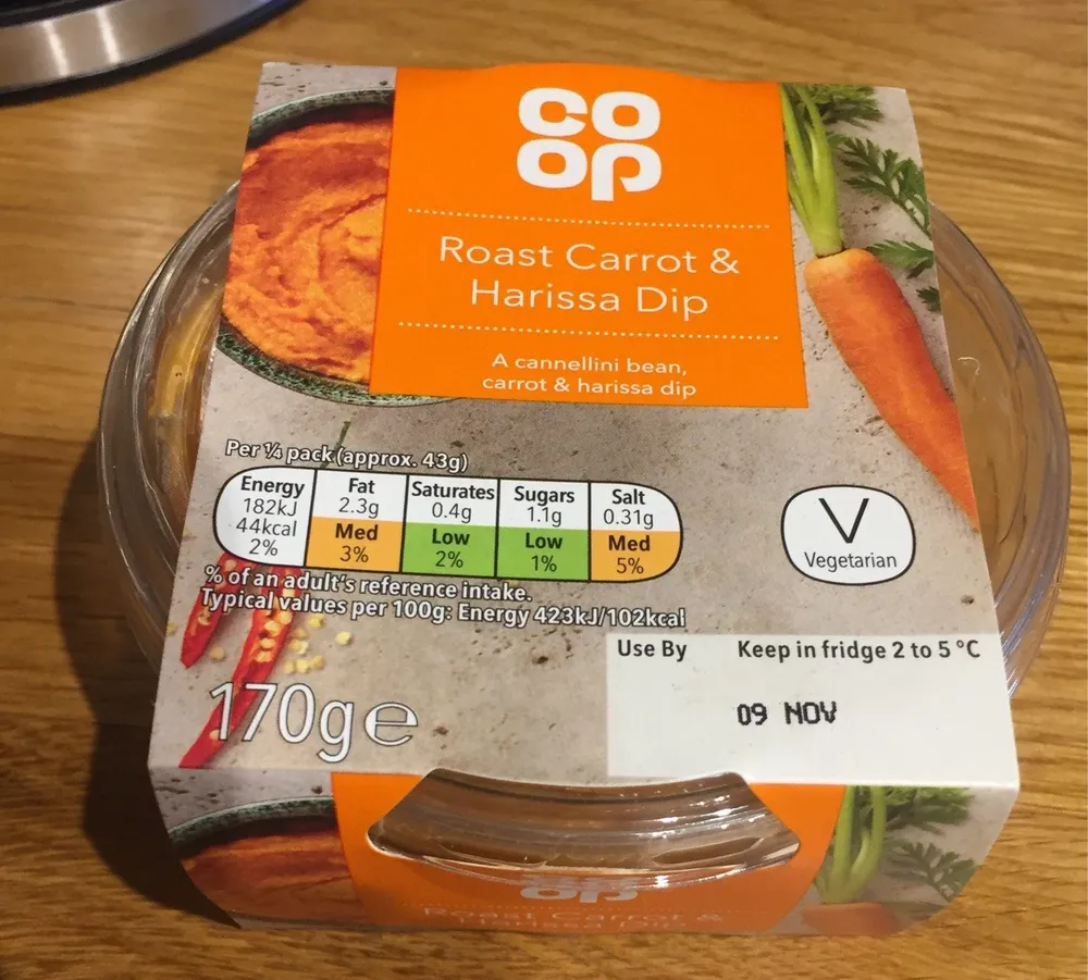 Roast carrot & harissa Dip