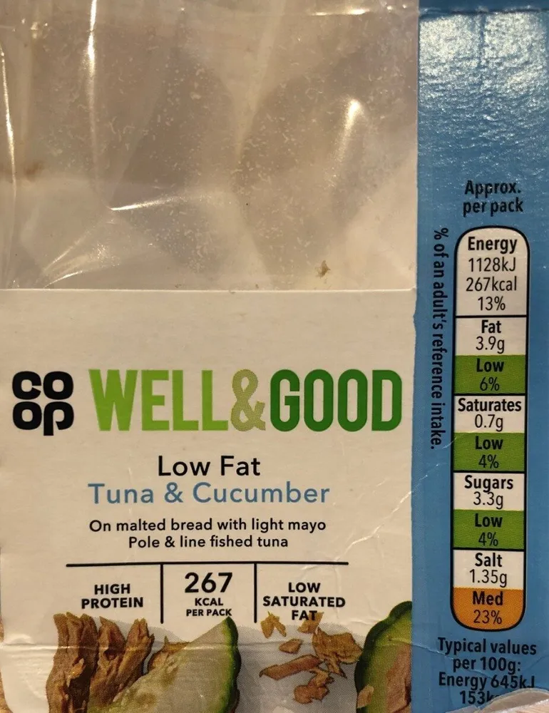 Tuna & cucumber sandwich