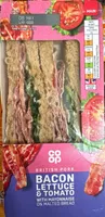 Bacon Lettuce & Tomato with Mayonnaise on Malted Bread