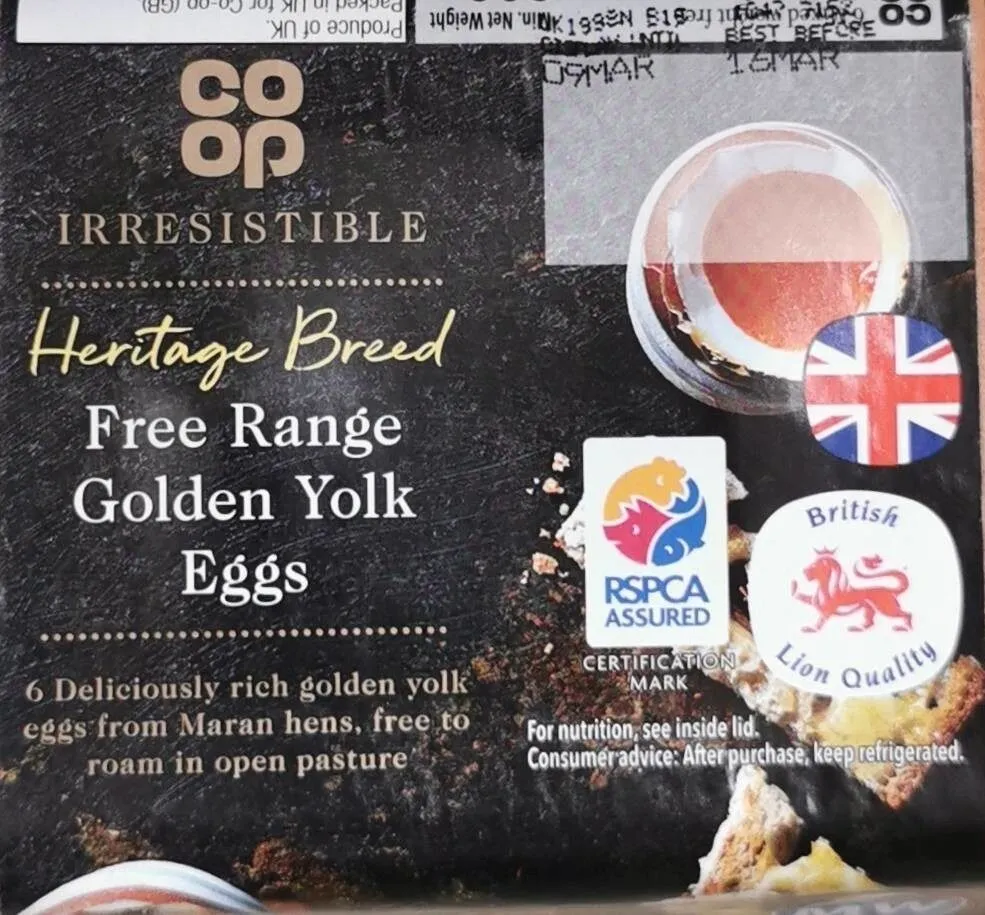 Free Range Golden Yolk Eggs