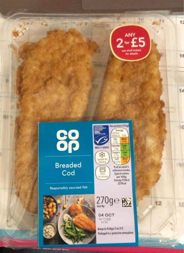 Breaded cod