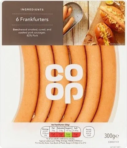 Co-op 6 Frankfurters