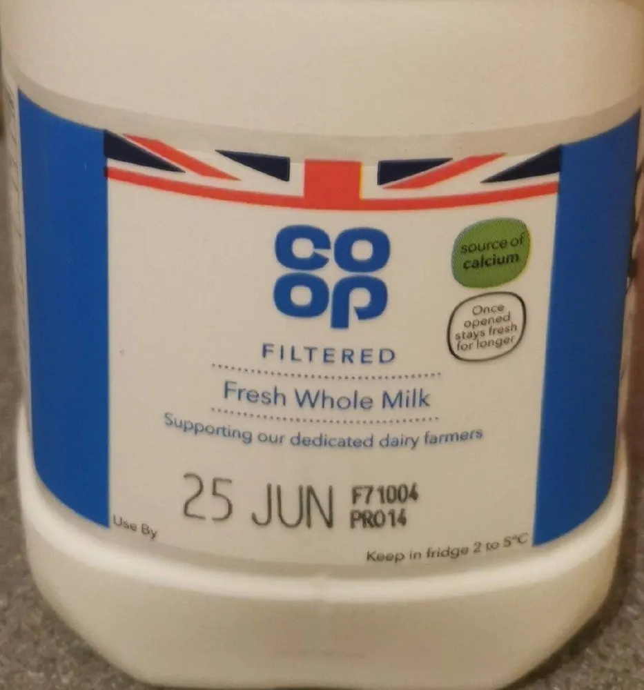 Fresh whole milk