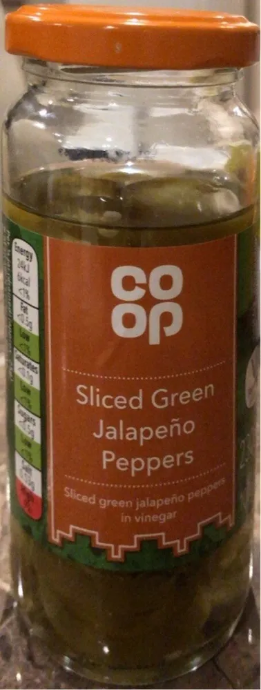 Sliced Green Jalapeño Peppers