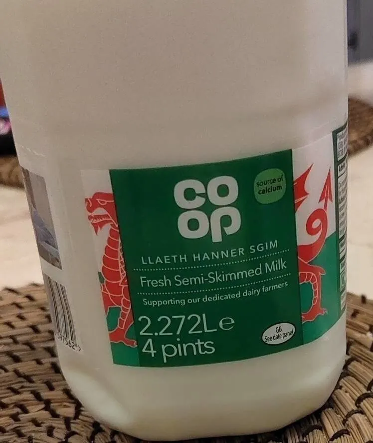 Fresh semi skimmed milk
