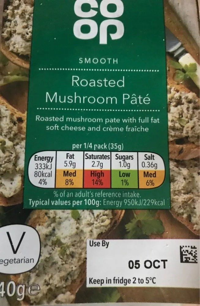 Roasted mushroom pâté