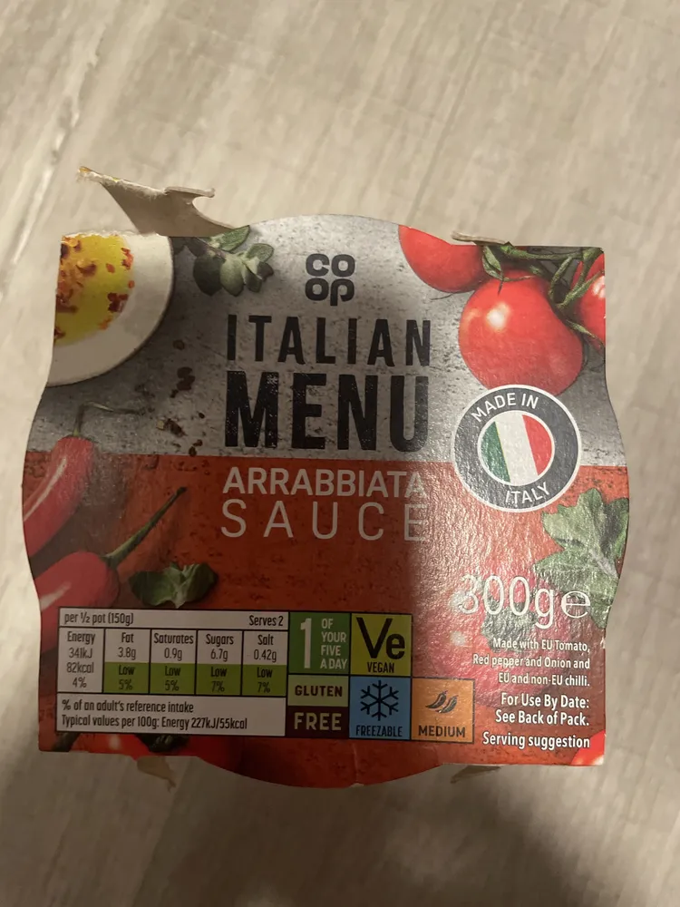Tomato & basil pasta sauce