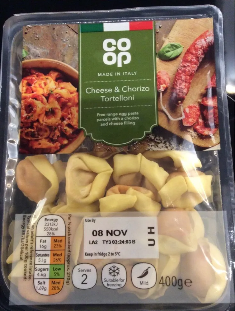 Cheese & Chorizo Tortelloni