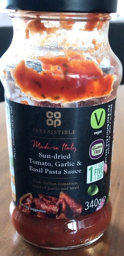 Sun dried tomato garlic & basil pasta sauce
