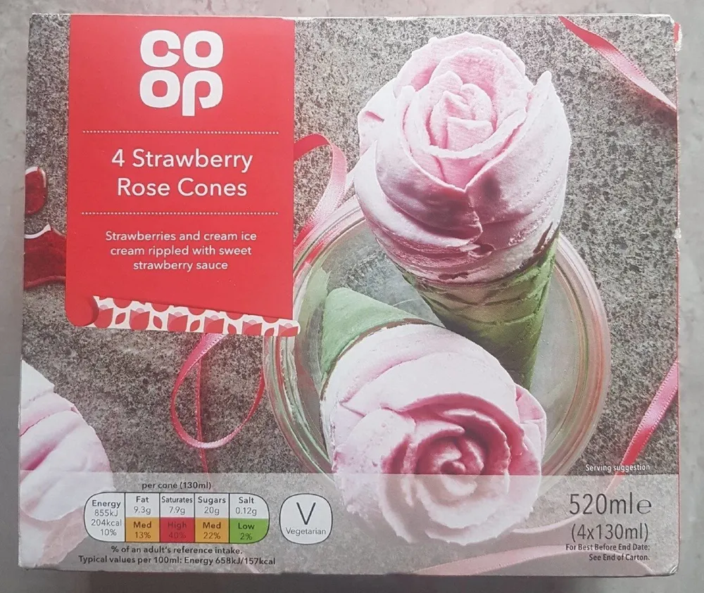 Strawberry rose cone
