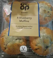 4 blueberry muffins