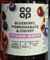 Blueberry, pomegranate and cherry vitamin water