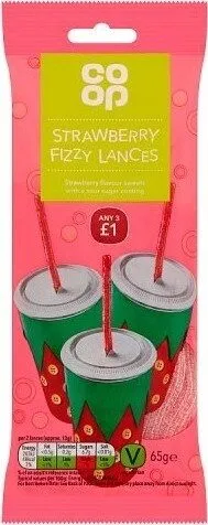 Co-op Strawberry Fizzy Lances