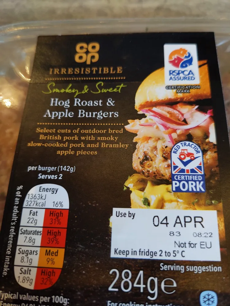 Smoky & sweet hog roast & apple burgers