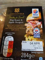 Smoky & sweet hog roast & apple burgers