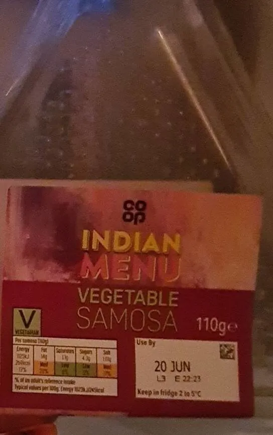 Vegetarian samosa