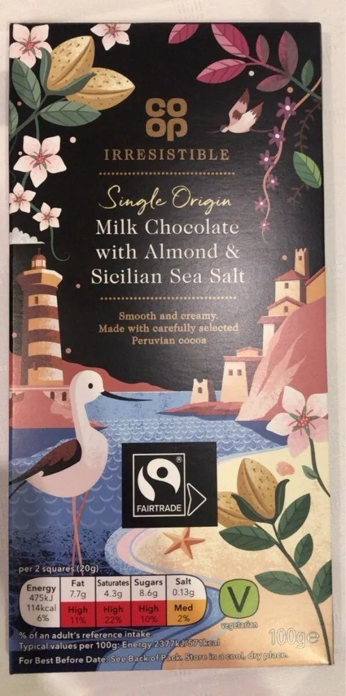 Milk Chocolate with Almond & Sicilian Sea Salt