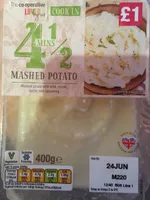 Mashed potato with milk, butter and seasoning