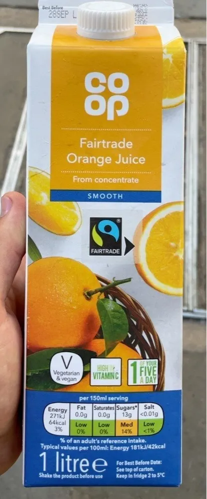 Fairtrade orange juice