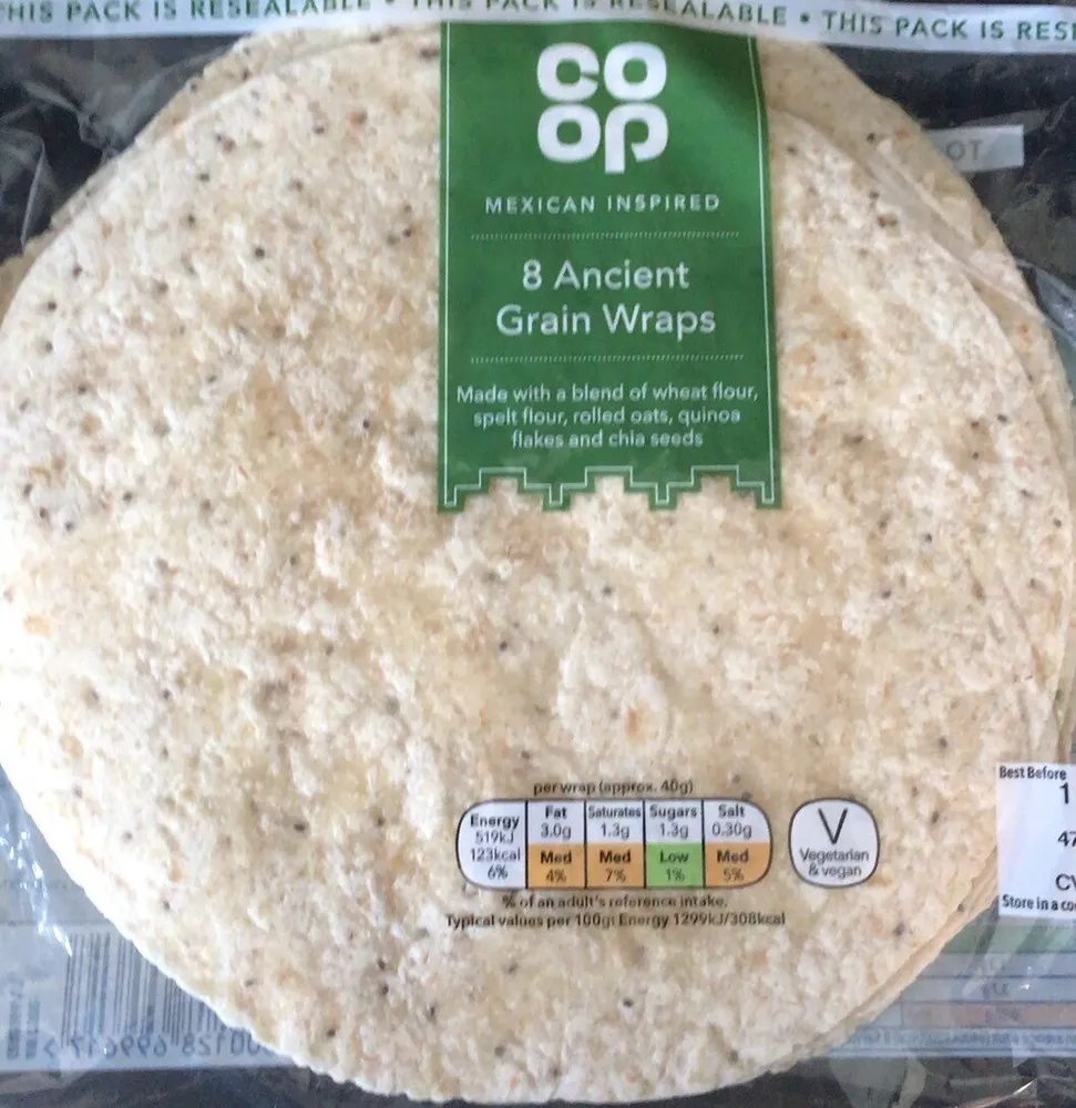 Ancient grain wraps