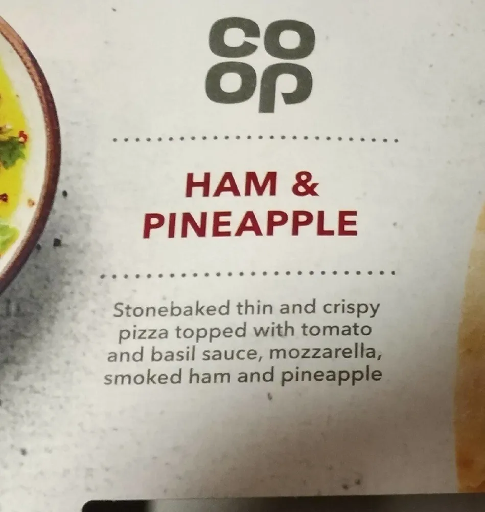 Ham & Pineapple pizza