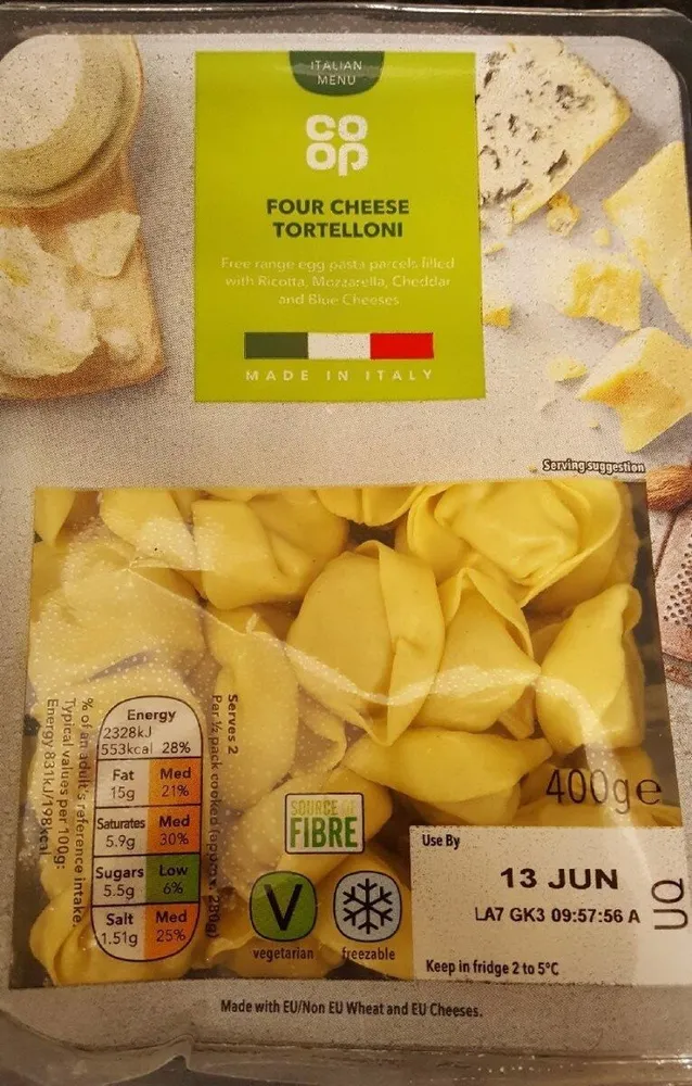 Four cheese tortelloni