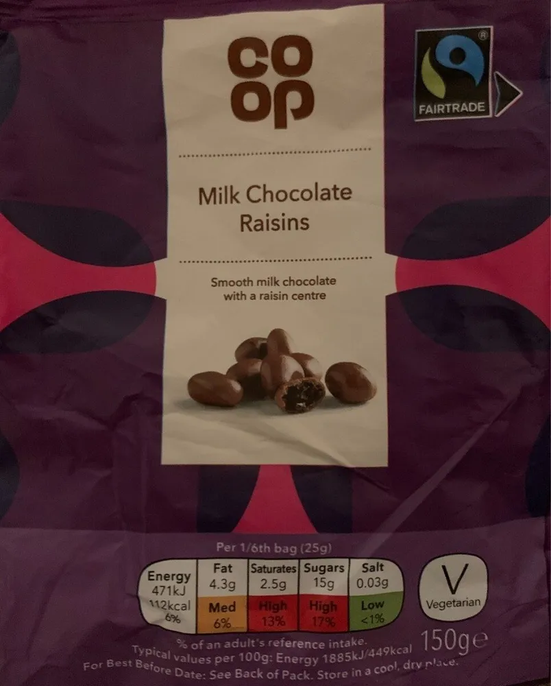 Milk Chocolate Raisins