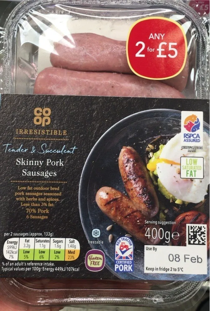 Skinny Pork Sausages