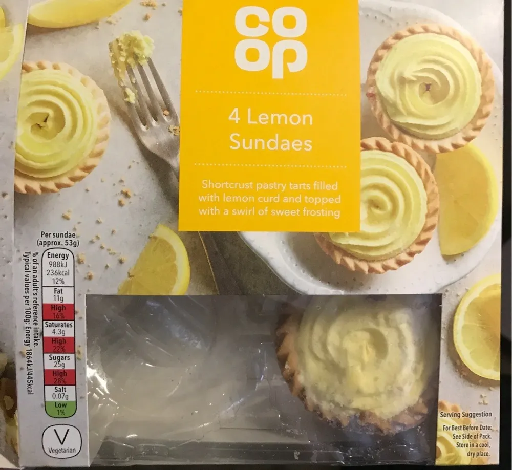 4 lemon sundaes