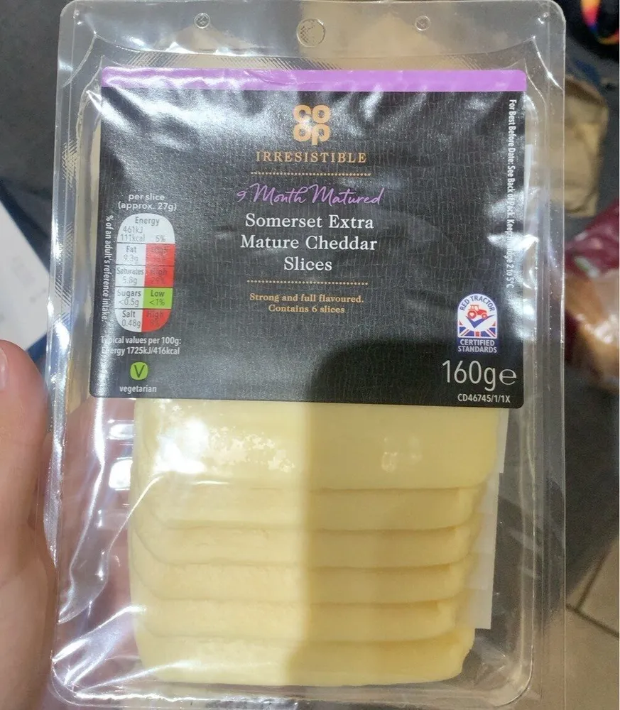Somerset extra mature cheddar slices
