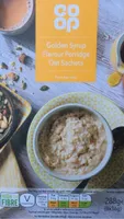 Golden syrup flavour porridge oat sachets