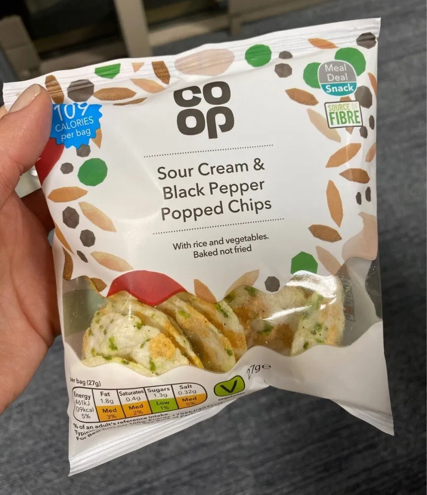 Sour Cream & Black Pepper Popped Chips