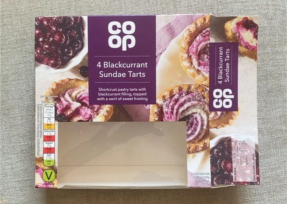 4 Blackcurrant Sundae Tarts