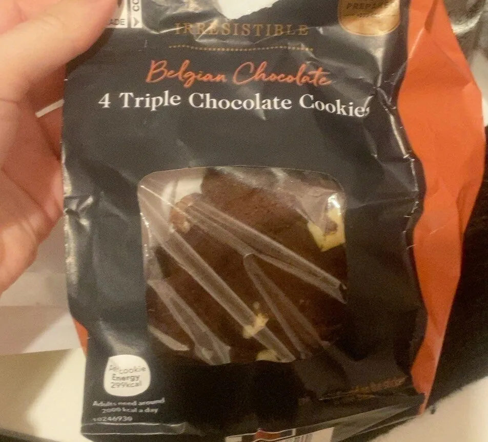 Belgian Chocolate 4 Triple Chocolate Cookies
