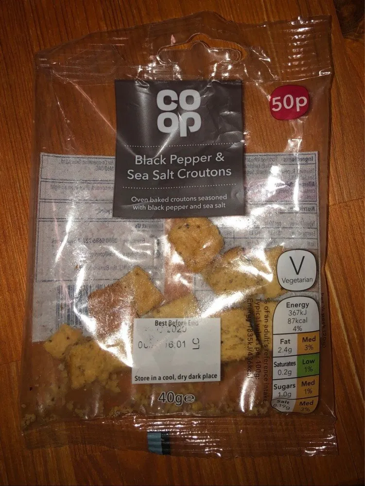 Sea Salt & Black Pepper Croutons