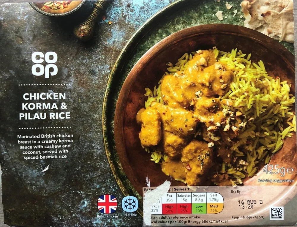 Chicken Korma & Pilau Rice