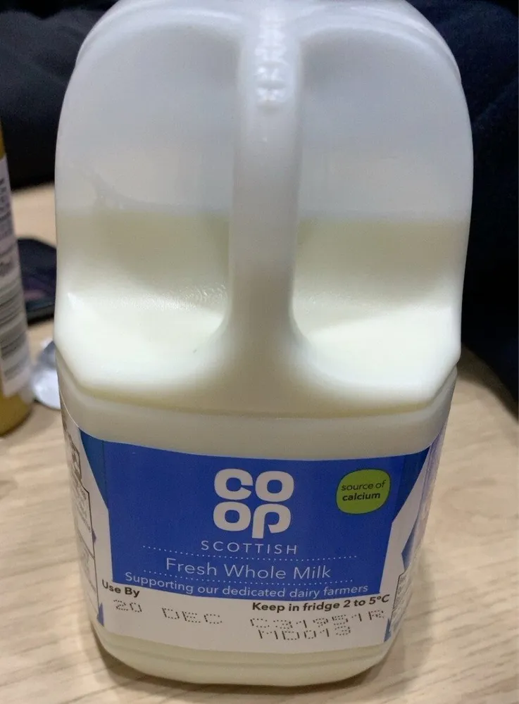 Fresh whole milk