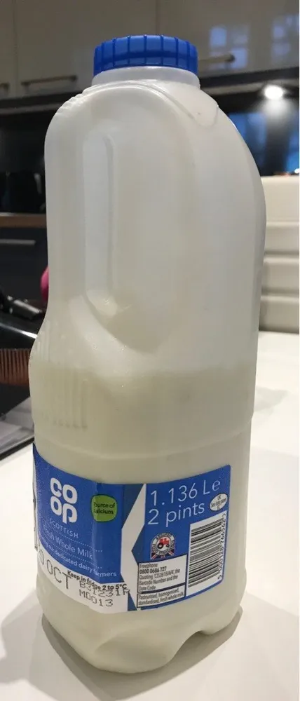 Coop scottish fresh whole milk