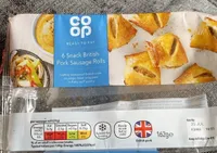 British pork sausage rolls