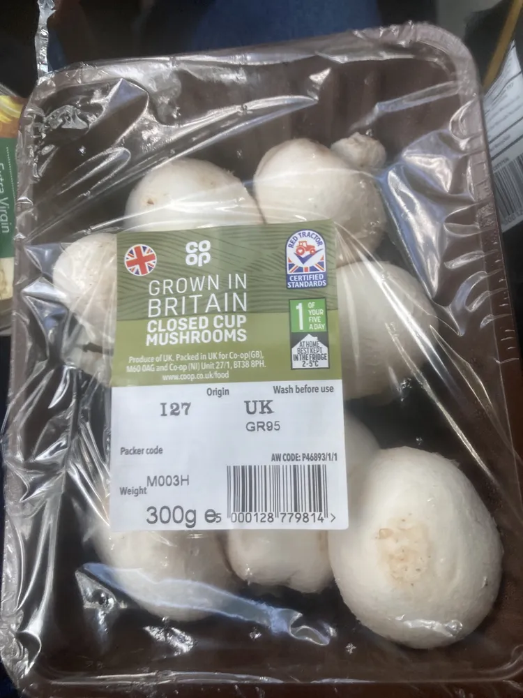 Closed Cup Mushrooms
