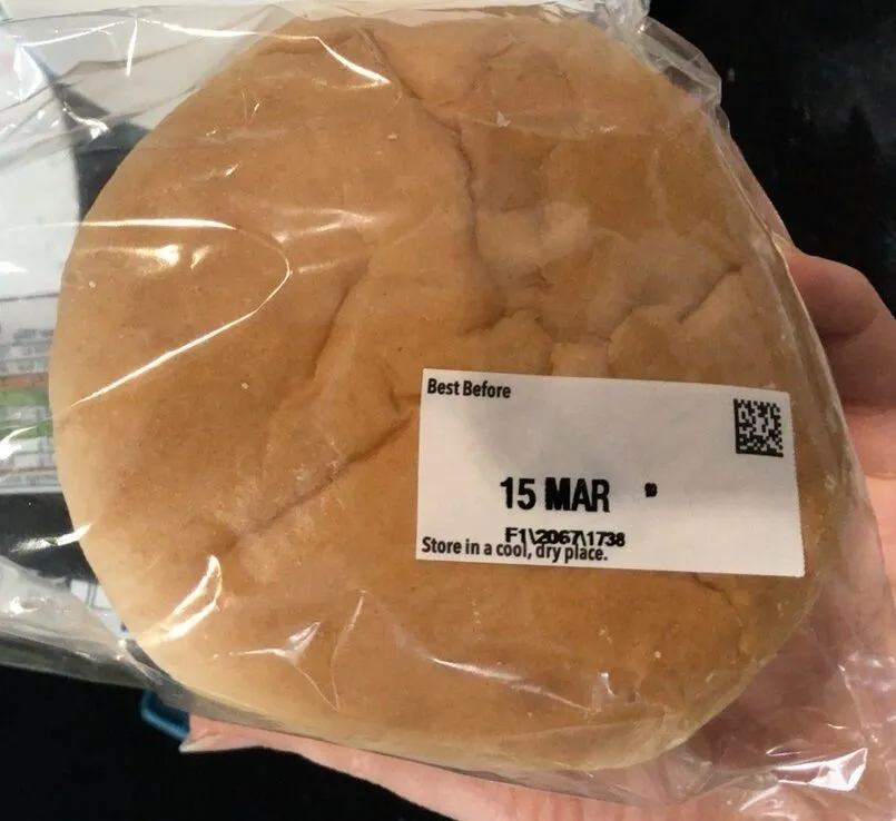 4 Large White Baps