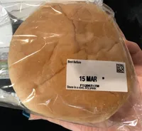 4 Large White Baps