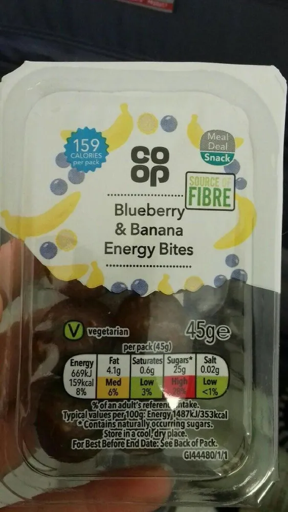 Blueberry & banana energy bites