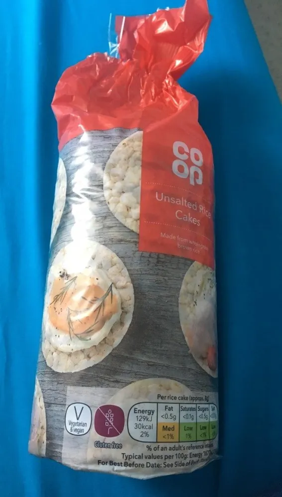 Unsalted rice cakes