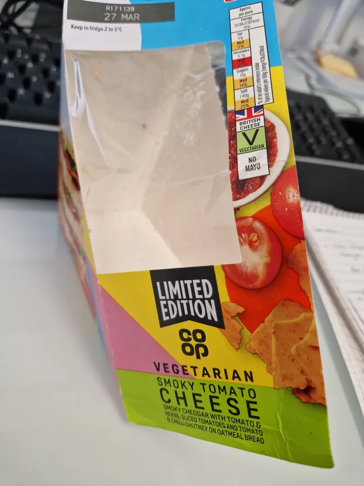 Vegetarian Smoky Tomato Cheese Sandwich