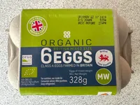 6 Mixed Size Organic Free Range Eggs