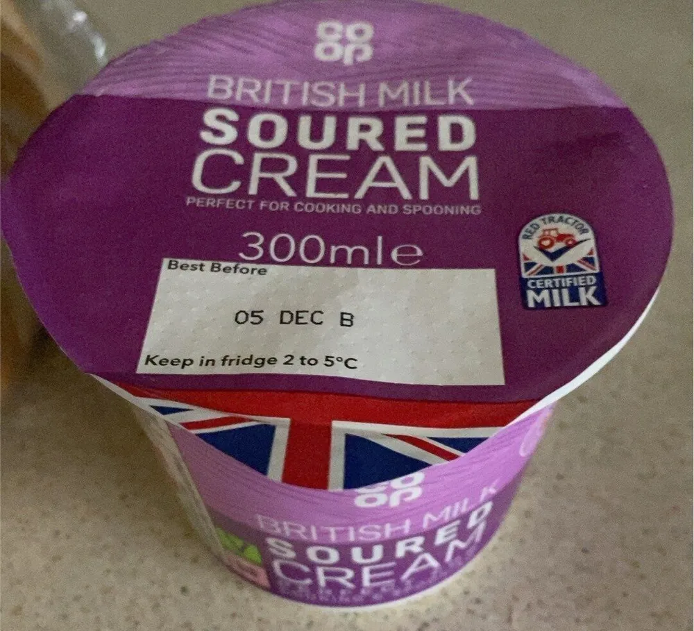 British milk sour cream