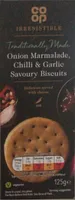 Onion marmalade,chilli & garlic savoury biscuits