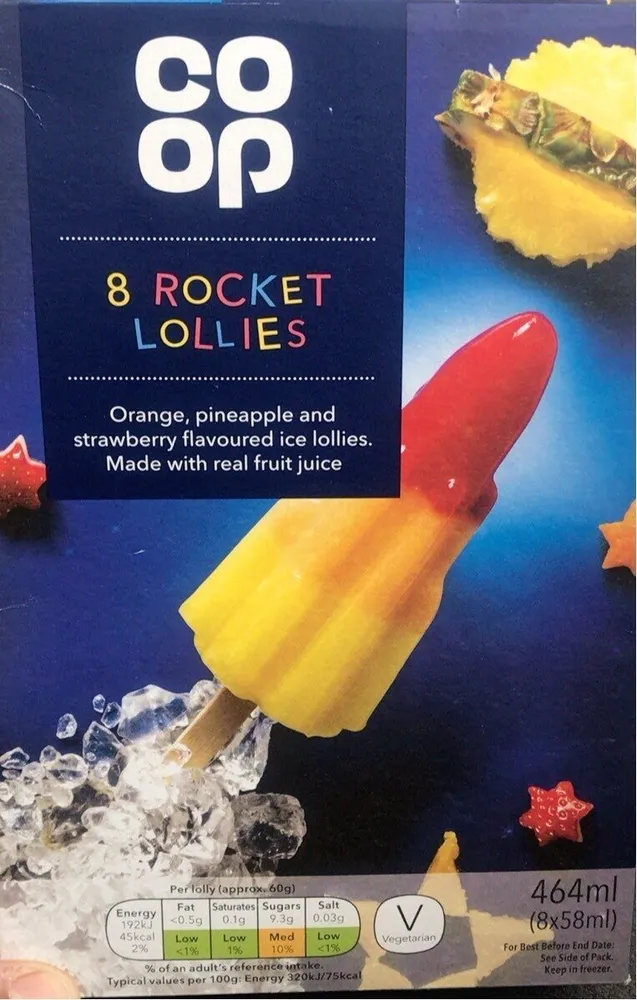 8 Rocket lollies